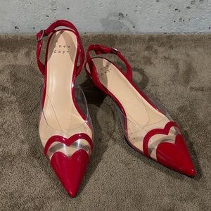 a new day Red and Clear Heels